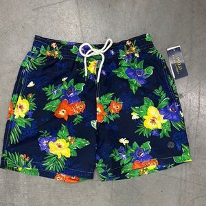Polo by Ralph Lauren Men's Floral Swim Trunks - Navy. NEW $89